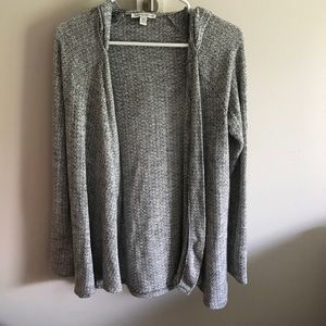 Grey American Eagle Hooded Cardigan