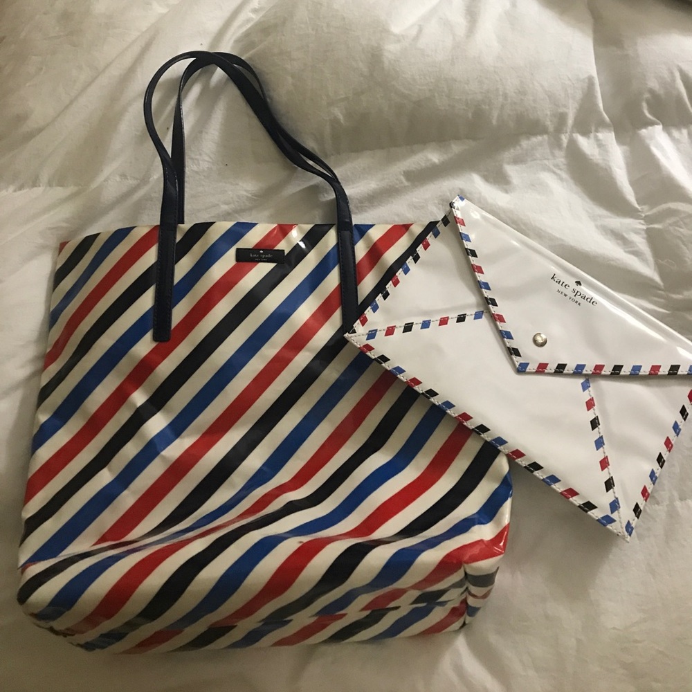kate Spade tote purse and clutch