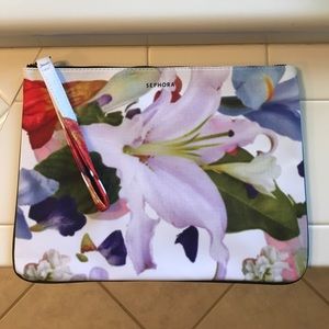 Floral Sephora Rouge XL clutch bag NEW