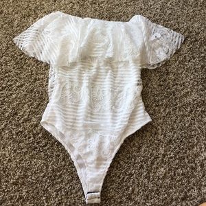 White lace bodysuit (NEVER WORN)