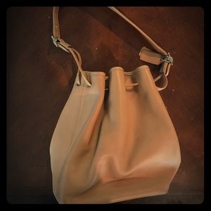 Authentic Beige leather coach bag