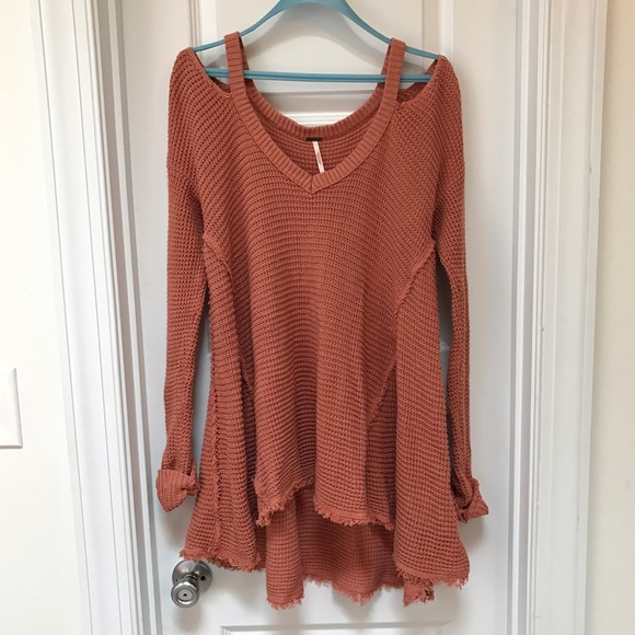 Free People Sweaters - Free People orange Cold Shoulder Sweater