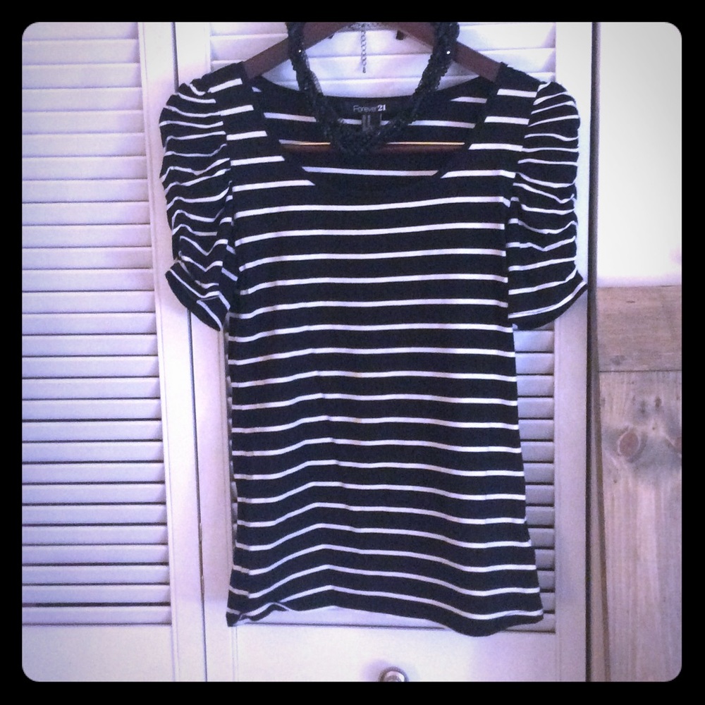 Black and white striped shirt