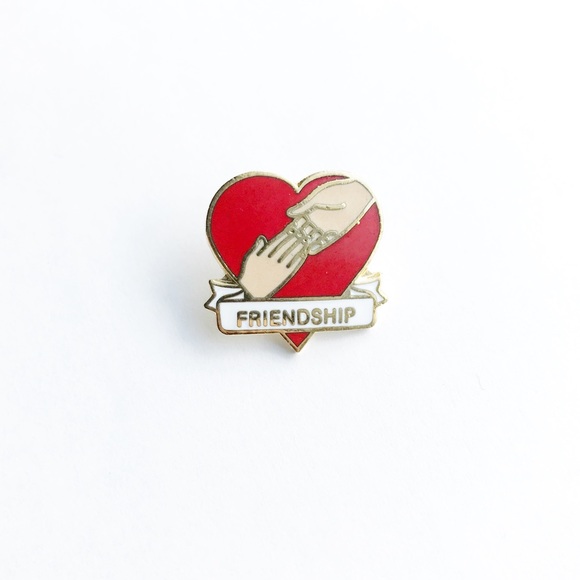 Vintage Friendship Enamel Pin - Picture 1 of 2