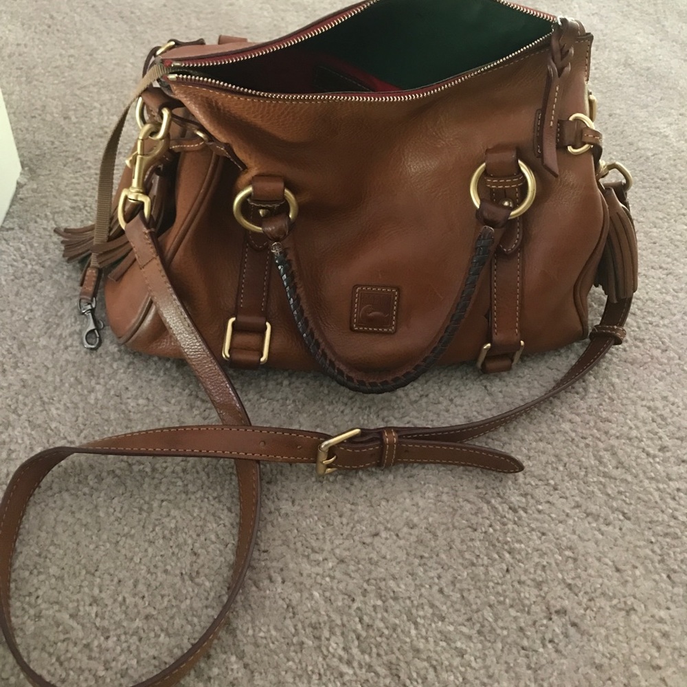 Authentic Dooney & Bourke brown leather bag