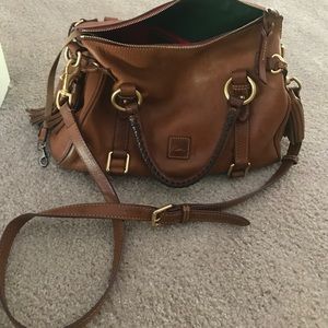 Authentic Dooney & Bourke brown leather bag