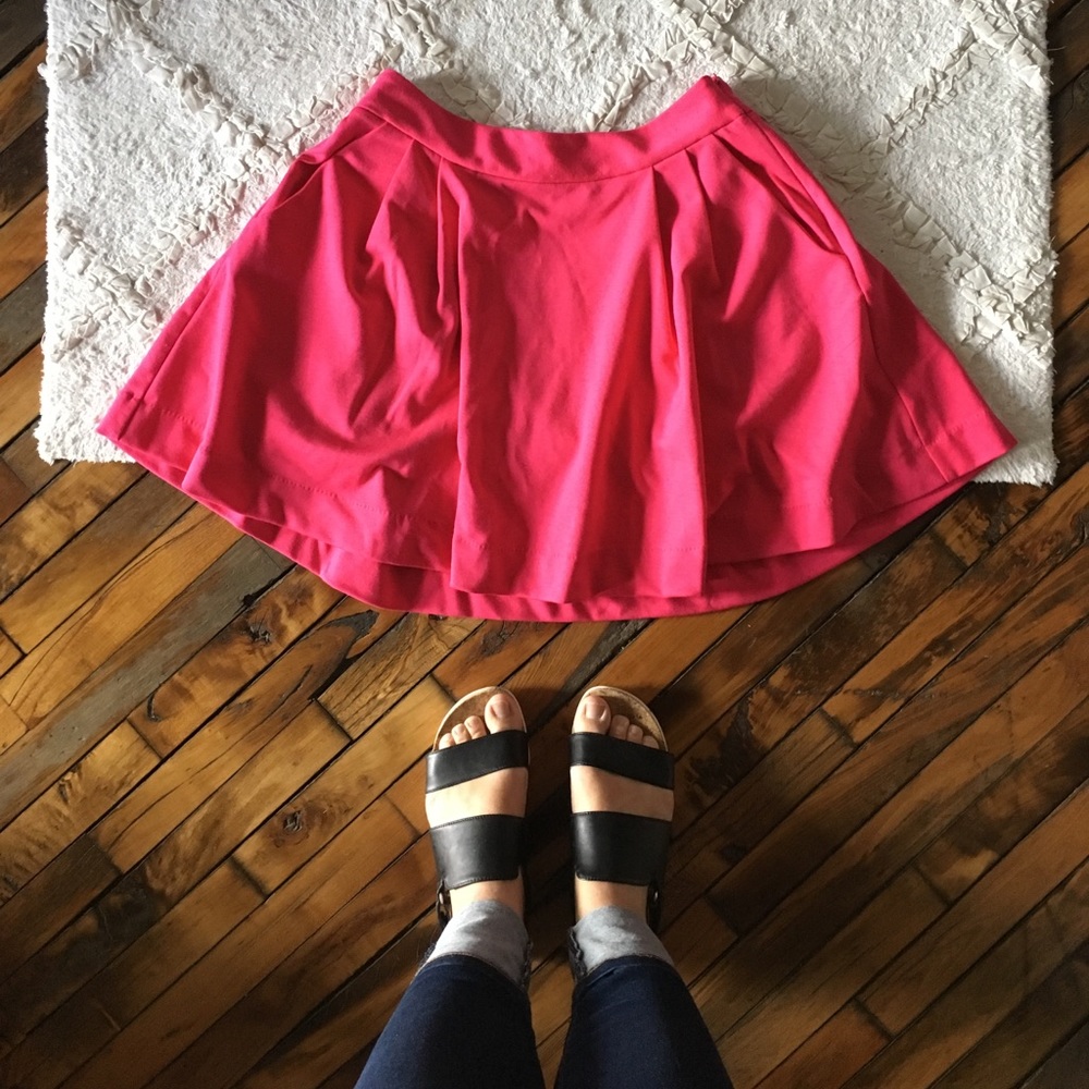 Joe Fresh pink pockets skirt with zipper