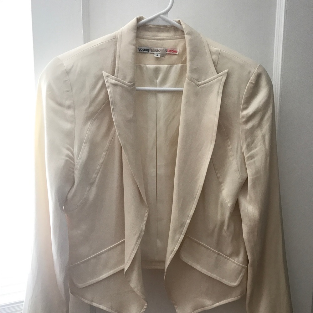 Young Fabulous & Broke Silk Blazer Jacket