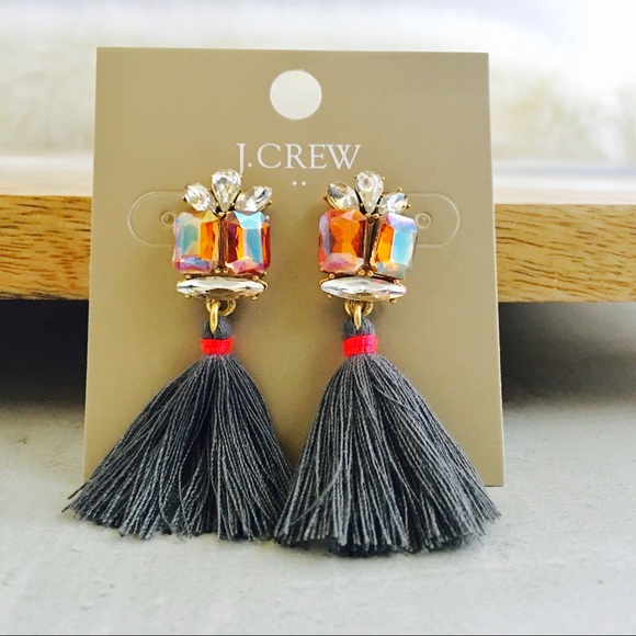 J. Crew Jewelry - ⭐️ ONE LEFT ⭐️ J. Crew Gemstone Tassel Earrings Gr