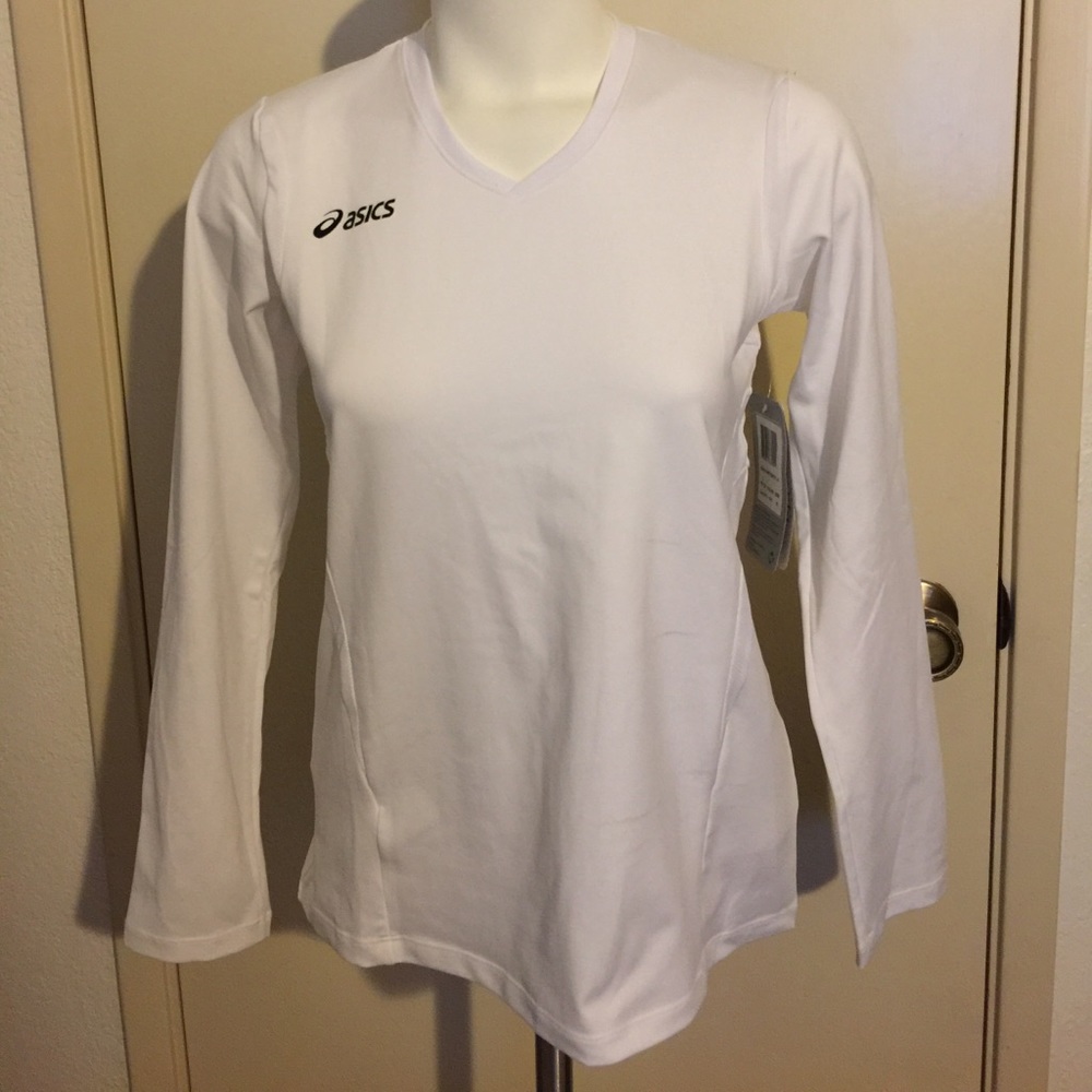 New Asics White Junior Mintonete Top - Size XL