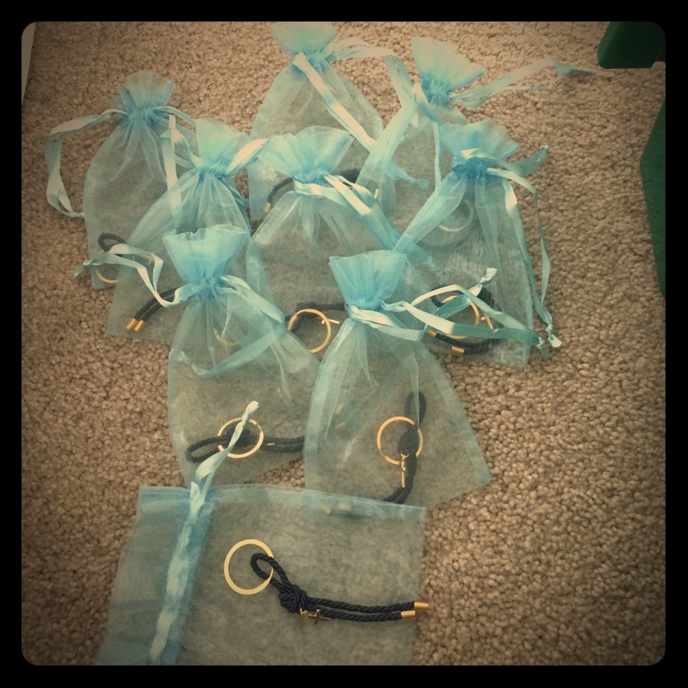 Keychain + Blue Organza Bag