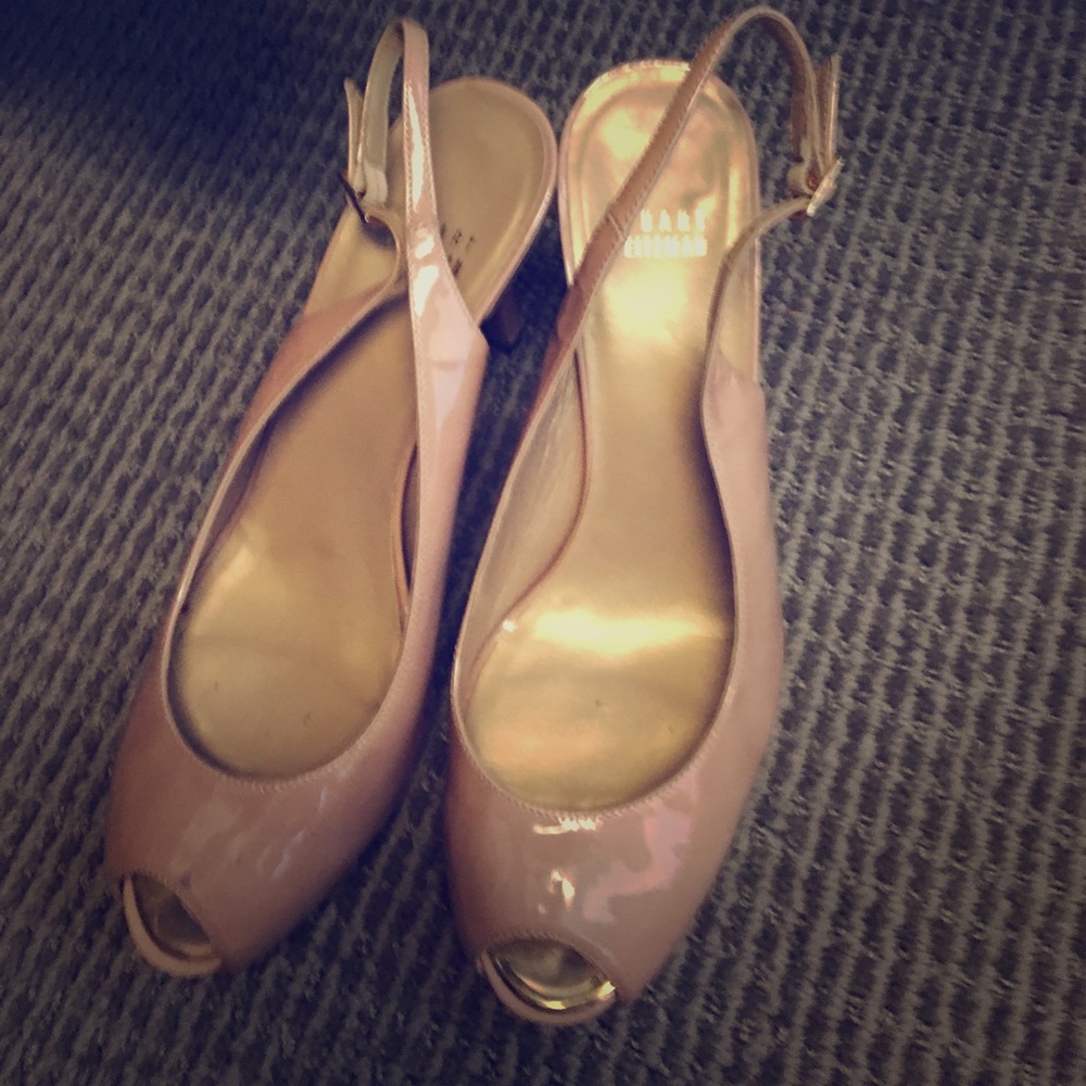Stuart Weitzman Nude Sling Back Heels