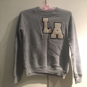 LA grey cropped sweater