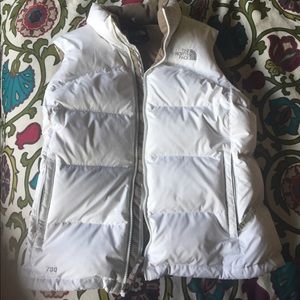 North Face white down best Women's L