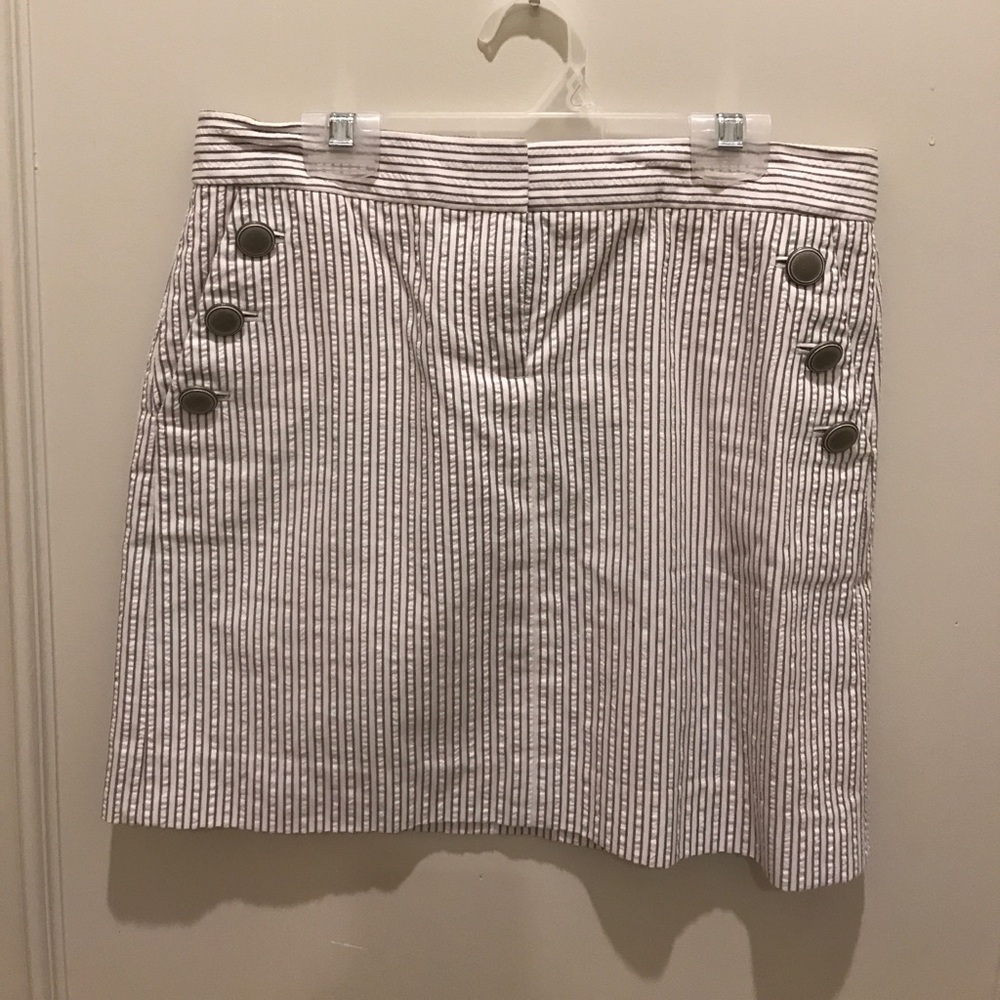 J. Crew gray seersucker miniskirt