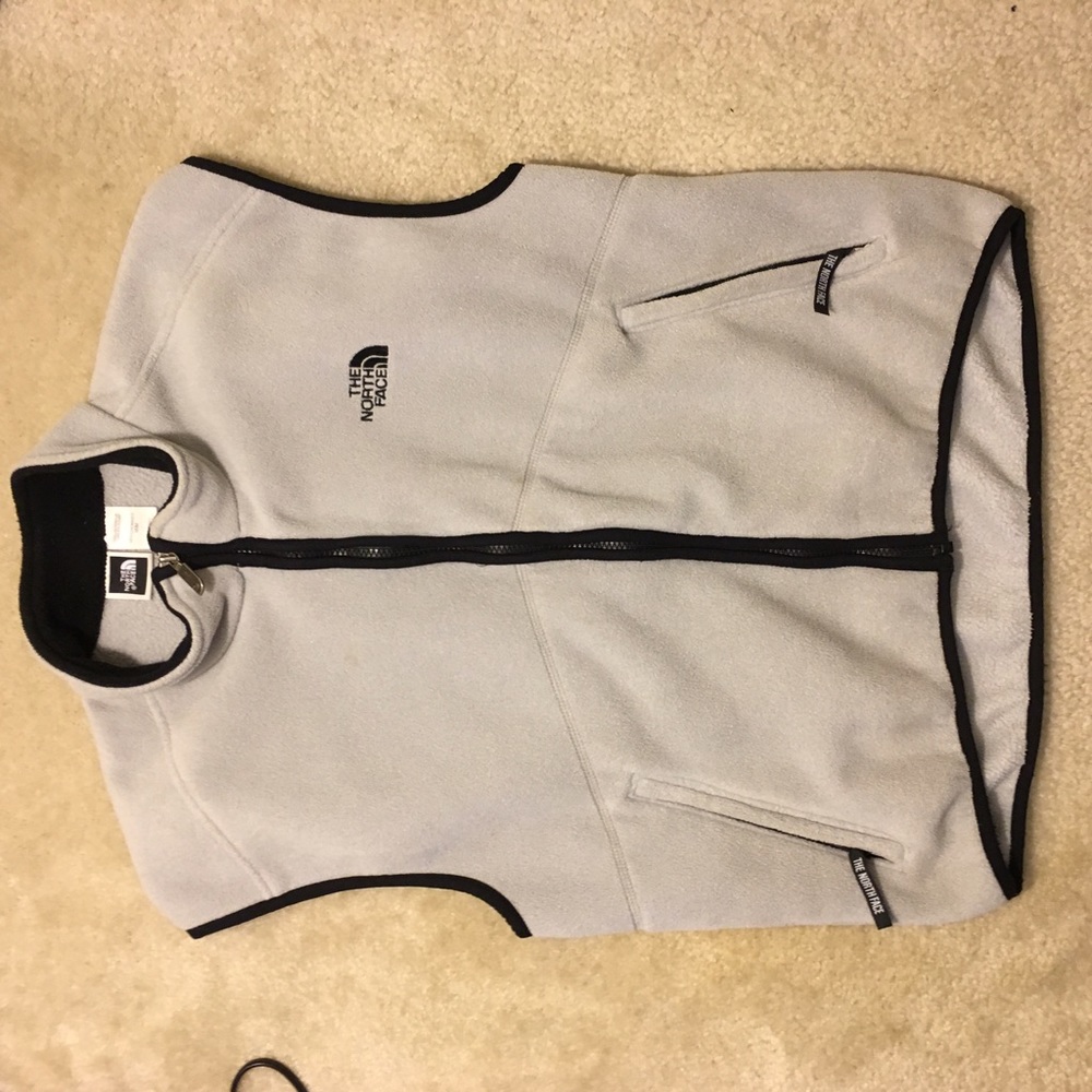North Face Gray Fleece men's Vest - Medium