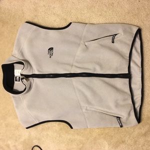 North Face Gray Fleece men's Vest - Medium