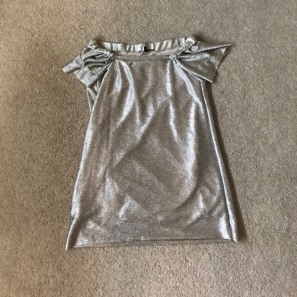 Off the shoulder shimmer dress