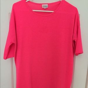 Hot Pink LuLaRoe Irma Tee Size XS