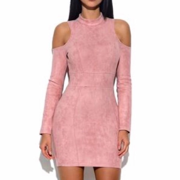 Pink Suede Dress - Picture 1 of 2
