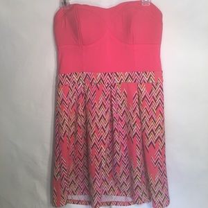 Multicolored Xhilaration strapless dress 👗
