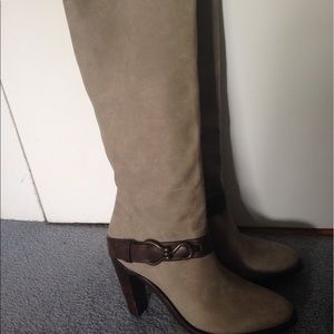 Stunning Cole Haan Grey Leather Knee High Boots