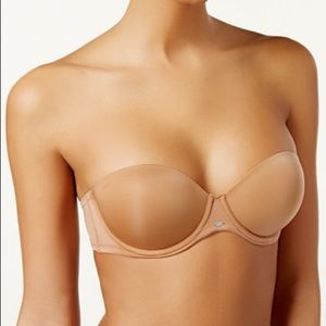 2! NWOT Tan&WhiteCalvin Klein Strapless Push Up