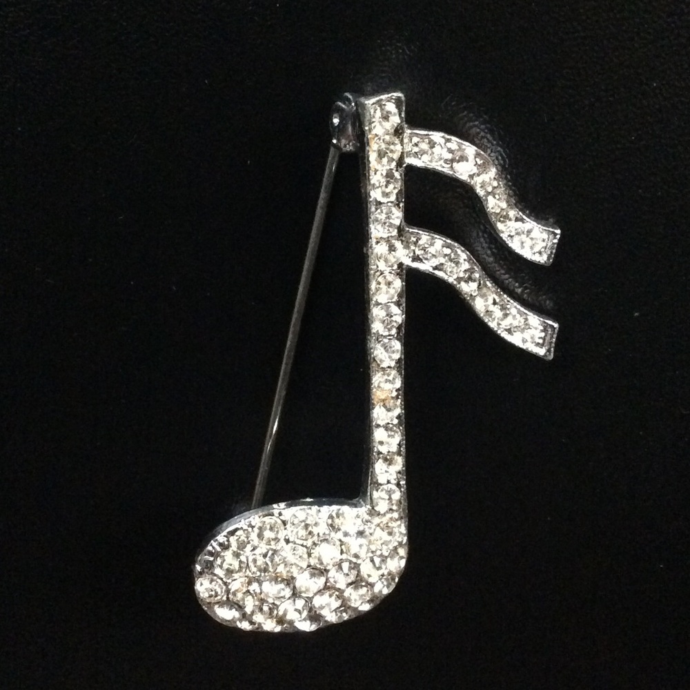 Fashion Jewelry | 2" Musical Note Pin
