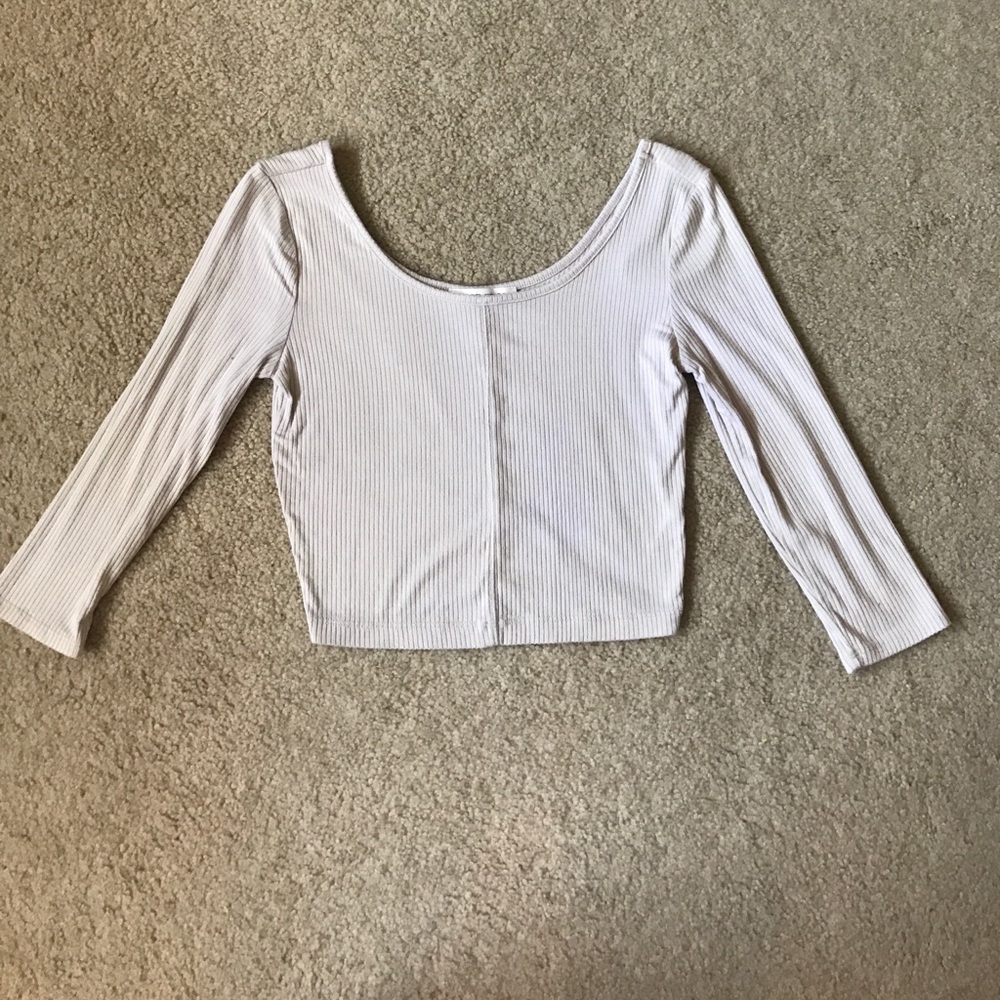 Cream crop top