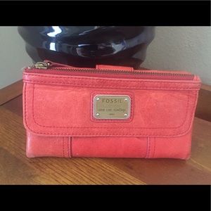 Fossil red wallet