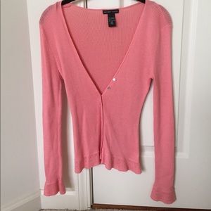 Peach colored light cardigan