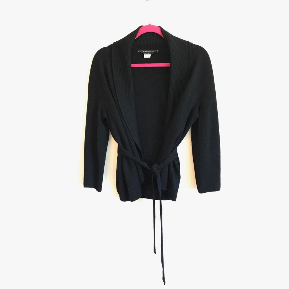 BCBG MaxAzaria black sweater.