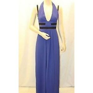 NWT BCBGMAXAZRIA Margarette Contrast Trim Pleated Gown