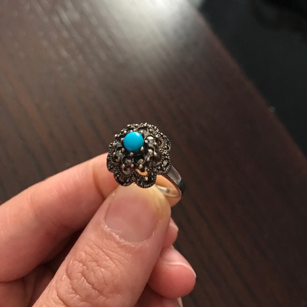 🔥SALE🔥 Vintage Blue Stone Silver Ring