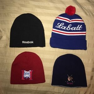 Bundle of 4 Miscellaneous hockey beanies/toques