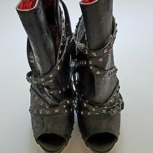 9/7 by Iron Fist Leather Strap Ankle Boots