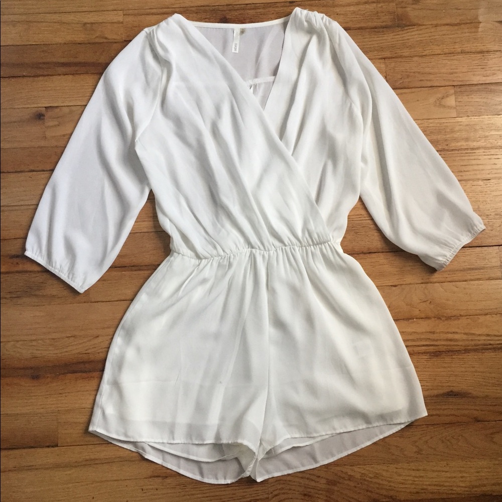 Fully lined white romper