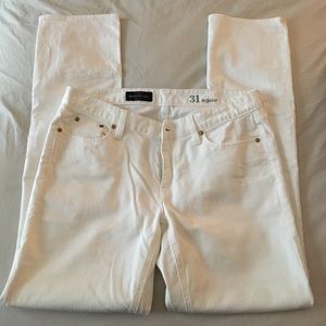 J Crew Matchstick white jeans