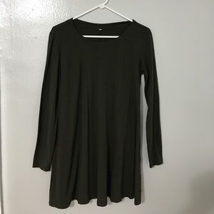 Olive Green Babydoll Dress M