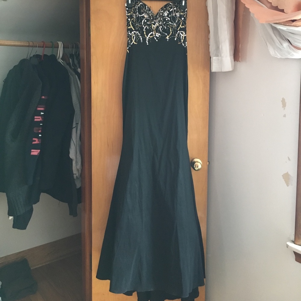 Prom pageant strapless dress gown