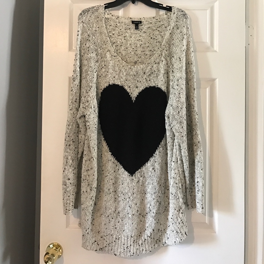 Black heart sweater