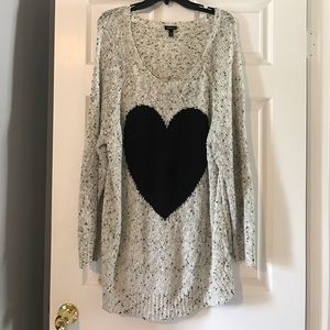 Black heart sweater