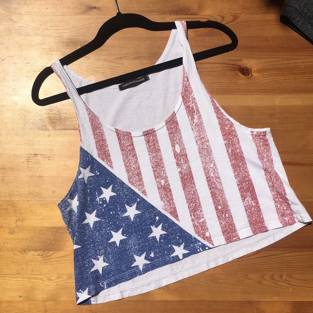 American flag tank top