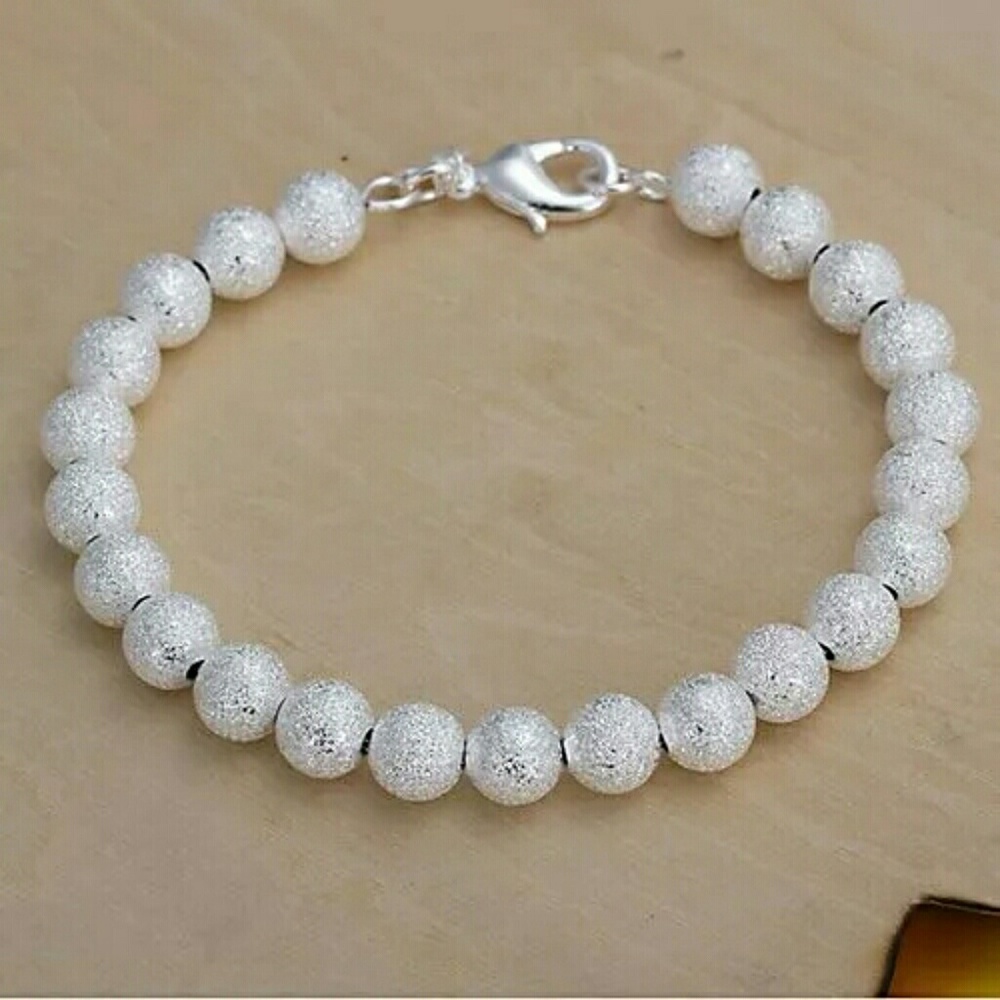 Sterling silver beaded bracelet tiffany looks alik - Picture 2 of 5
