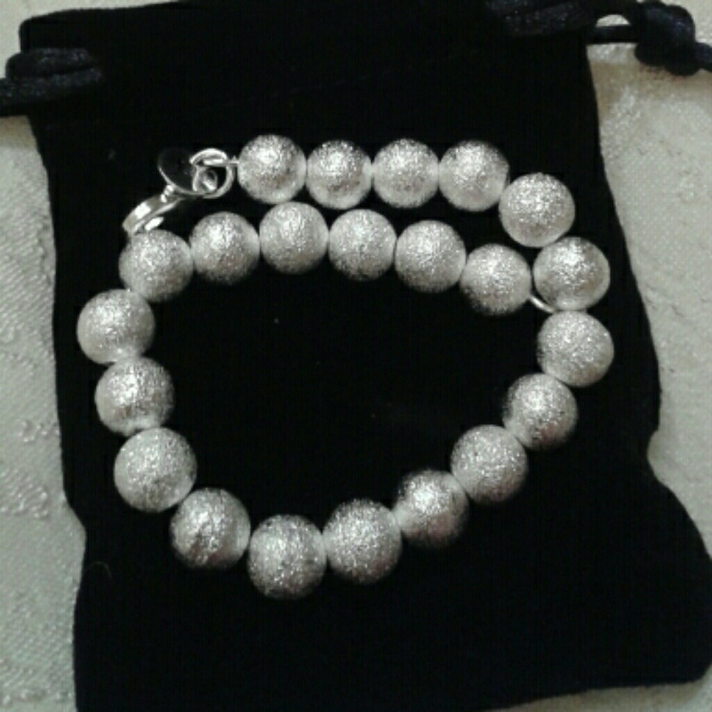 Sterling silver beaded bracelet tiffany looks alik - Picture 3 of 5