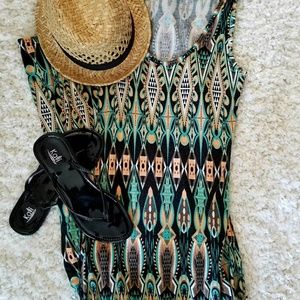 Geo Print Maxi Dress
