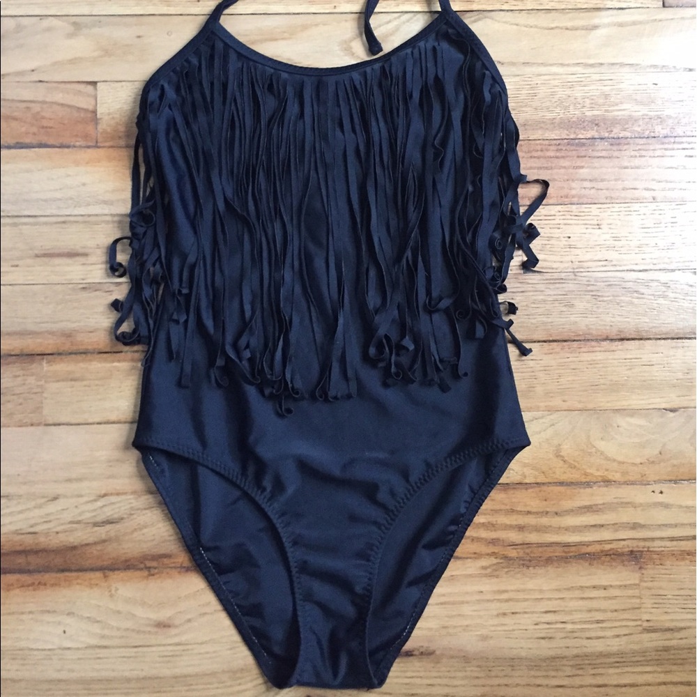 Fringe one piece swimsuit