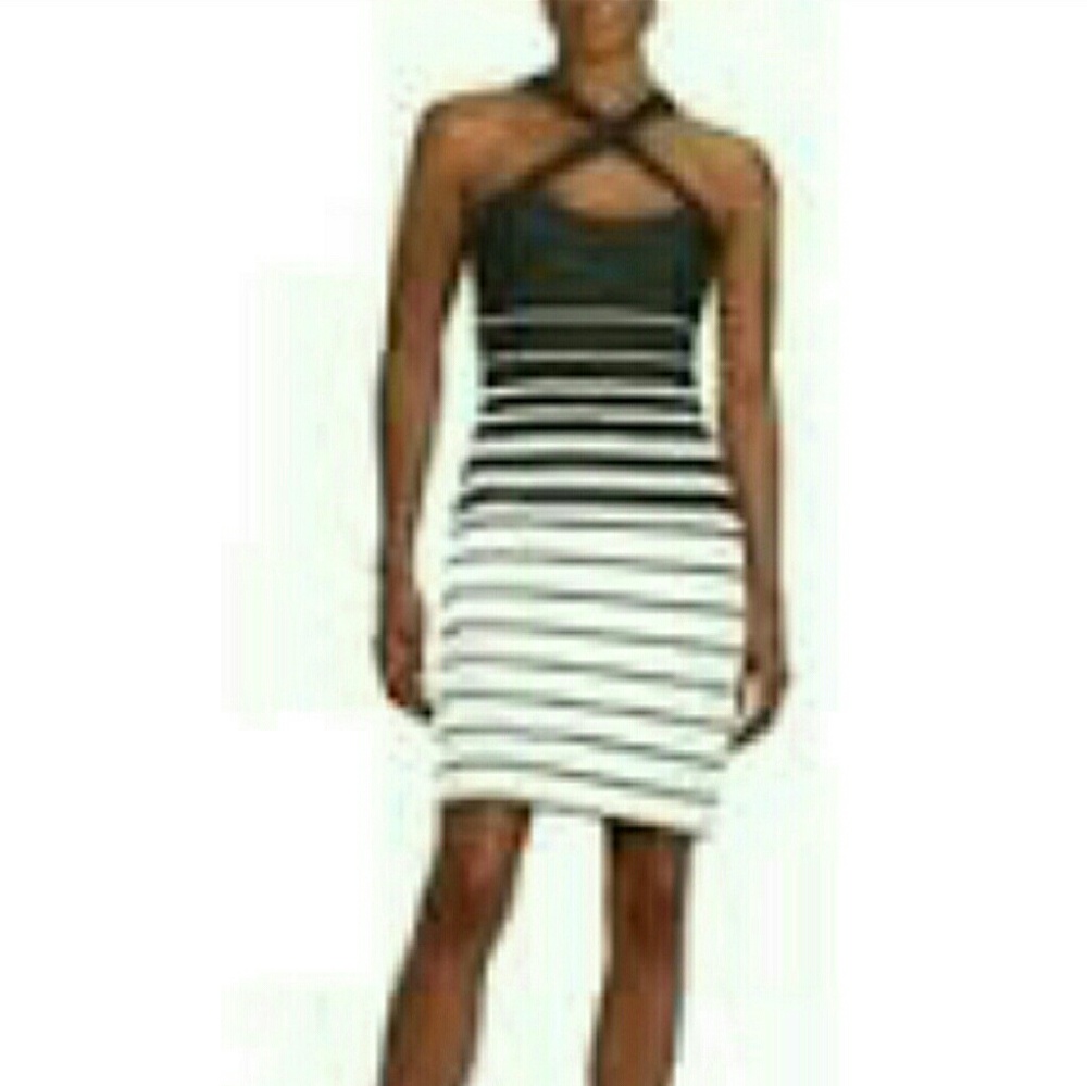 NWT GUESS Striped criss-cross dress