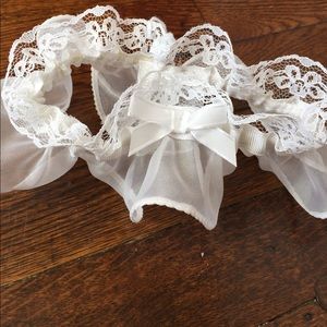 Handmade custom bridal garter.