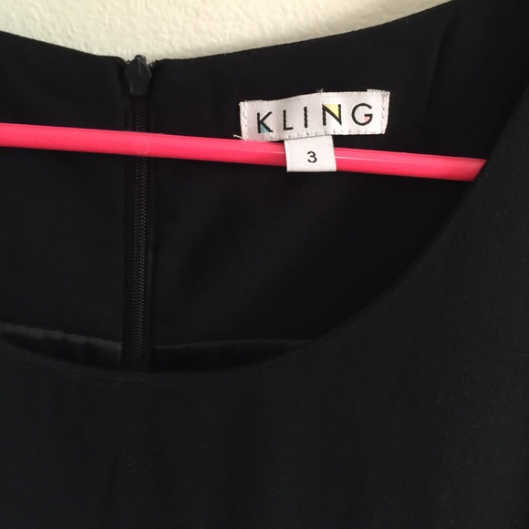 ModCloth Kling Black Structured Dress Classic LBD - Picture 3 of 3